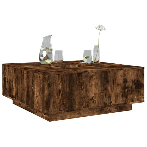 vidaXL Couchtisch Räuchereiche 100x100x40 cm Holzwerkstoff