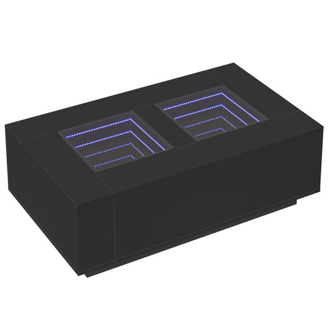 vidaXL Couchtisch mit Infinity-LED Schwarz 116x69x40 cm