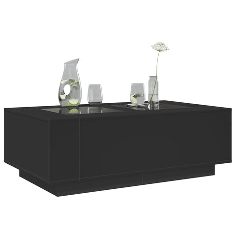 vidaXL Couchtisch mit Infinity-LED Schwarz 116x69x40 cm