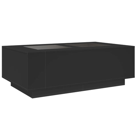 vidaXL Couchtisch mit Infinity-LED Schwarz 116x69x40 cm