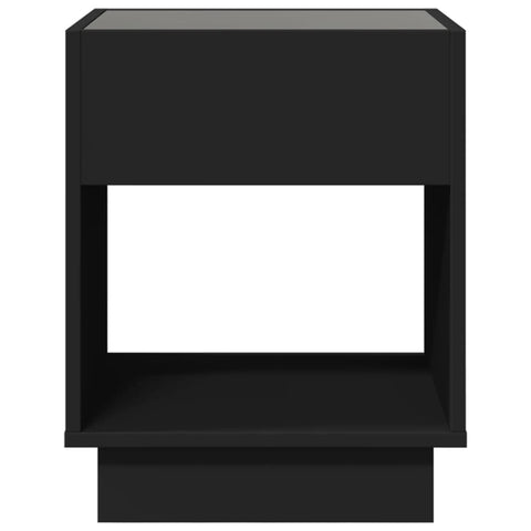 vidaXL Nachttisch mit Infinity-LED Schwarz 40x40x50 cm