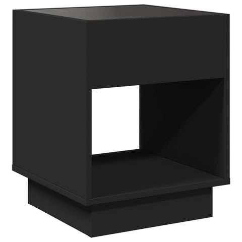 vidaXL Nachttisch mit Infinity-LED Schwarz 40x40x50 cm