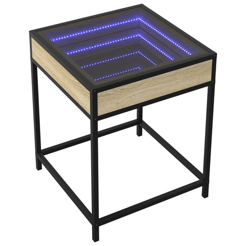 vidaXL Nachttisch mit Infinity-LED Sonoma-Eiche 40x40x51 cm