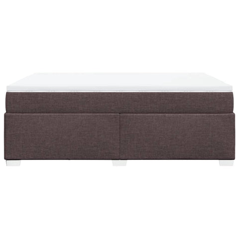 Boxspringbett mit Matratze Dunkelbraun 140x200 cm Stoff