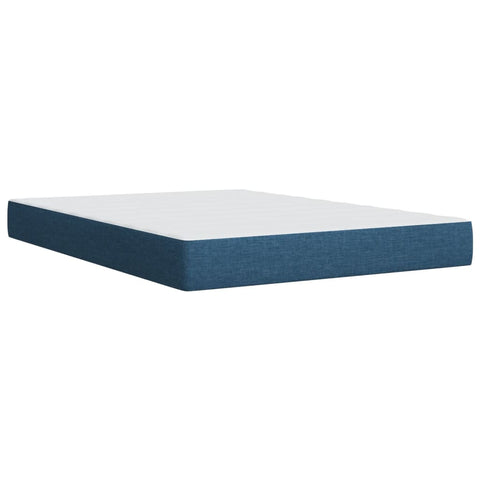 Boxspringbett mit Matratze Blau 180x200 cm Stoff