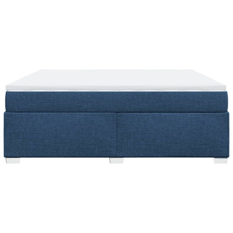 Boxspringbett mit Matratze Blau 180x200 cm Stoff