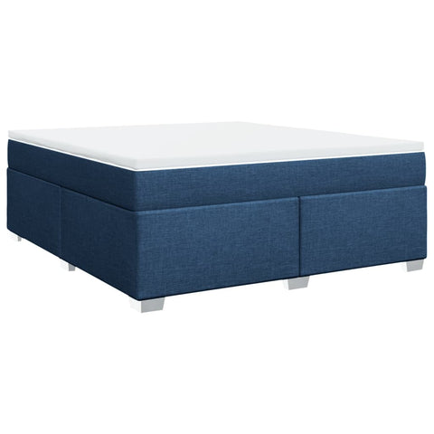 Boxspringbett mit Matratze Blau 180x200 cm Stoff