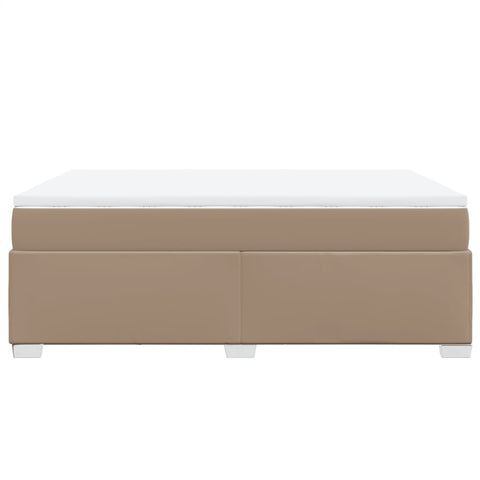 Boxspringbett Matratze Cappuccino-Braun 140x200cm Kunstleder