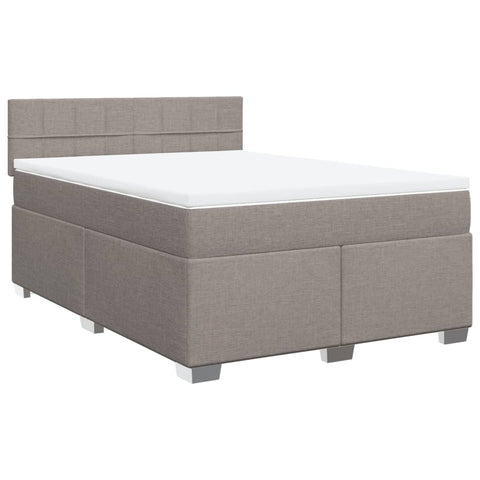 Boxspringbett mit Matratze Taupe 140x200 cm Stoff