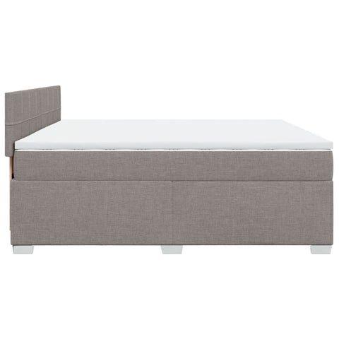 Boxspringbett mit Matratze Taupe 200x200 cm Stoff