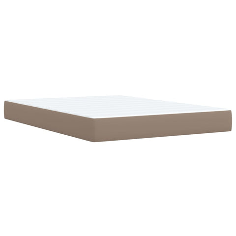 Boxspringbett Matratze Cappuccino-Braun 140x200cm Kunstleder