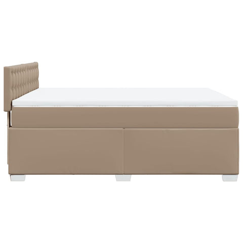 Boxspringbett Matratze Cappuccino-Braun 140x200cm Kunstleder