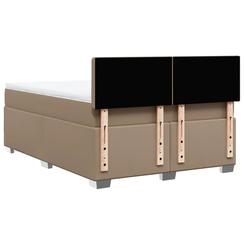 Boxspringbett Matratze Cappuccino-Braun 140x200cm Kunstleder