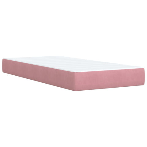 Boxspringbett mit Matratze Rosa 90x190 cm Samt