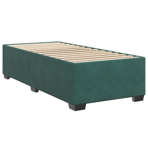 Boxspringbett mit Matratze Dunkelgrün 100x200 cm Samt