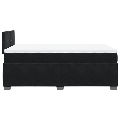 Boxspringbett mit Matratze Schwarz 120x190 cm Samt