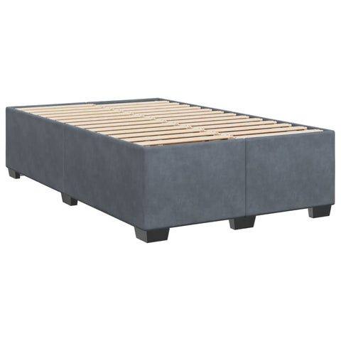 Boxspringbett mit Matratze Dunkelgrau 120x200 cm Samt