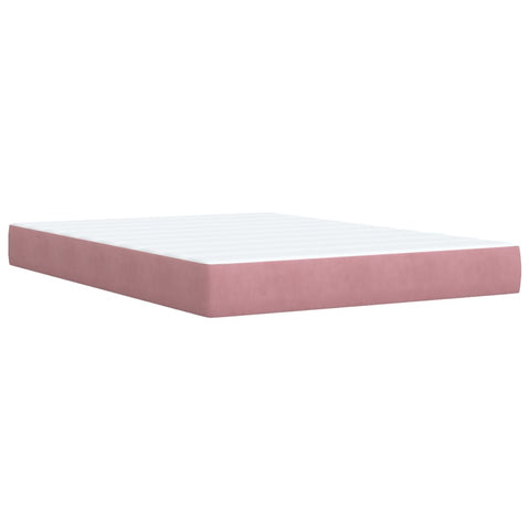 Boxspringbett mit Matratze Rosa 140x190 cm Samt