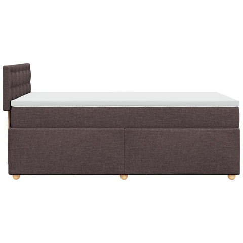 Boxspringbett mit Matratze Dunkelbraun 80x200 cm Stoff