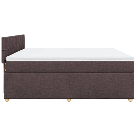 Boxspringbett mit Matratze Dunkelbraun 180x200 cm Stoff