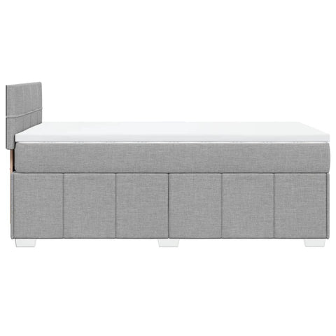 Boxspringbett mit Matratze Hellgrau 90x190 cm Stoff