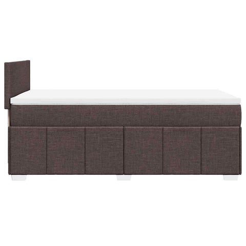 Boxspringbett mit Matratze Dunkelbraun 90x200 cm Stoff