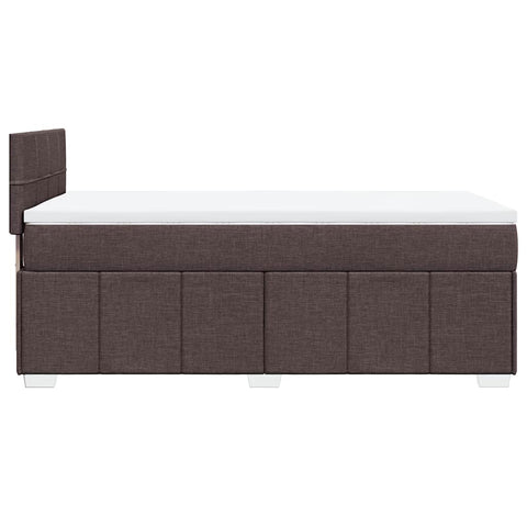 Boxspringbett mit Matratze Dunkelbraun 90x200 cm Stoff