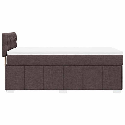 Boxspringbett mit Matratze Dunkelbraun 90x200 cm Stoff