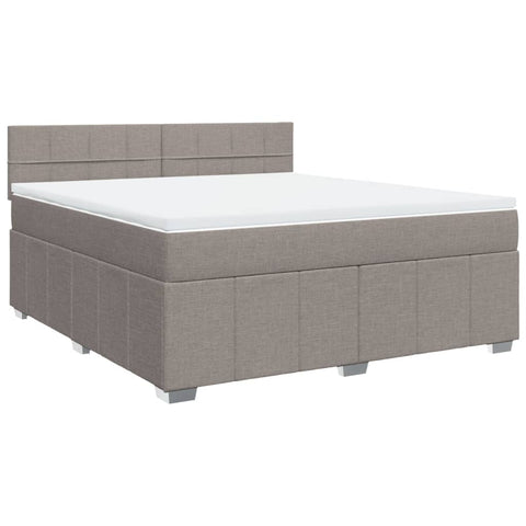 Boxspringbett mit Matratze Taupe 180x200 cm Stoff