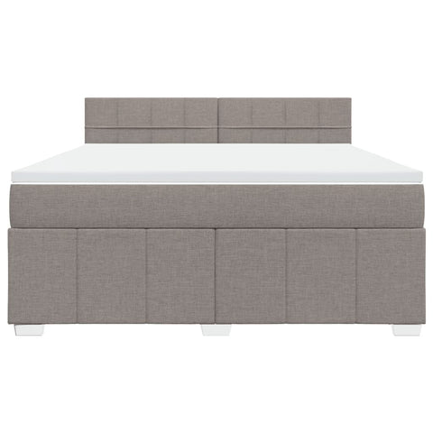 Boxspringbett mit Matratze Taupe 180x200 cm Stoff