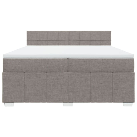 Boxspringbett mit Matratze Taupe 200x200 cm Stoff