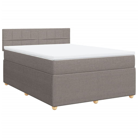 Boxspringbett mit Matratze Taupe 140x190 cm Stoff