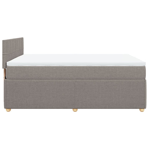 Boxspringbett mit Matratze Taupe 140x190 cm Stoff