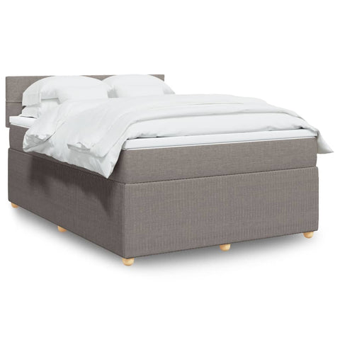 Boxspringbett mit Matratze Taupe 140x190 cm Stoff