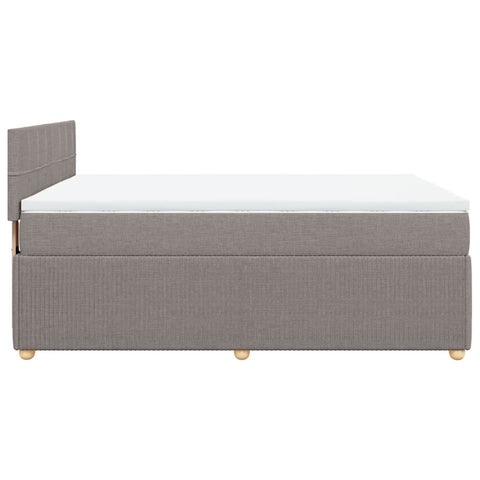 Boxspringbett mit Matratze Taupe 140x200 cm Stoff