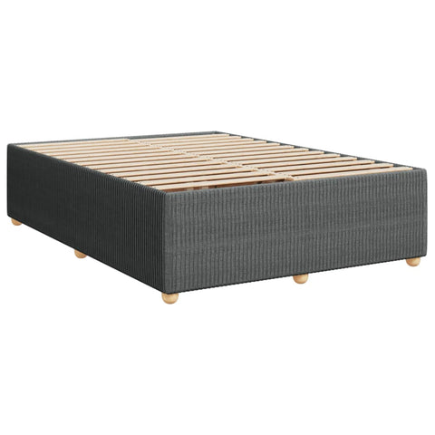 Boxspringbett mit Matratze Dunkelgrau 160x200 cm Stoff