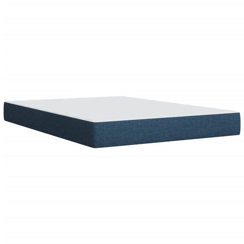 Boxspringbett mit Matratze Blau 160x200 cm Stoff