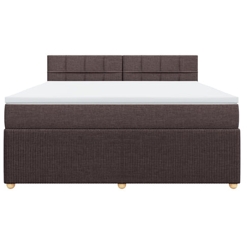 Boxspringbett mit Matratze Dunkelbraun 180x200 cm Stoff