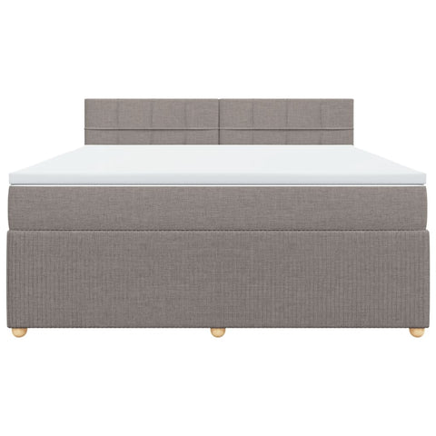 Boxspringbett mit Matratze Taupe 180x200 cm Stoff