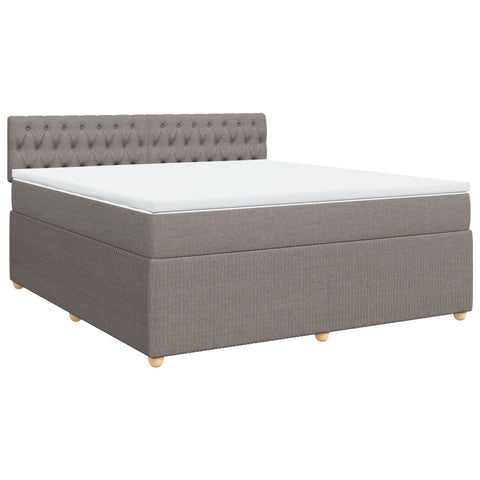 Boxspringbett mit Matratze Taupe 180x200 cm Stoff