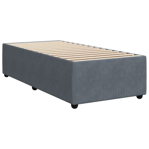 Boxspringbett mit Matratze Dunkelgrau 100x200 cm Samt