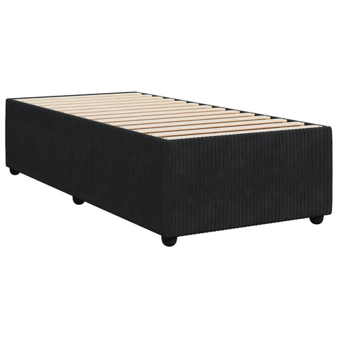 Boxspringbett mit Matratze Schwarz 100x200 cm Samt