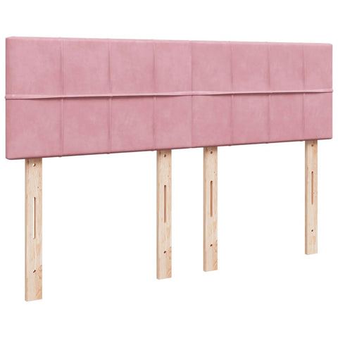 Boxspringbett mit Matratze Rosa 140x190 cm Samt