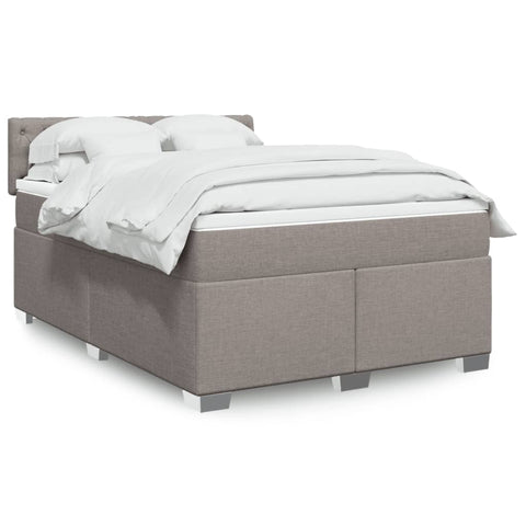 Boxspringbett mit Matratze Taupe 140x200 cm Stoff