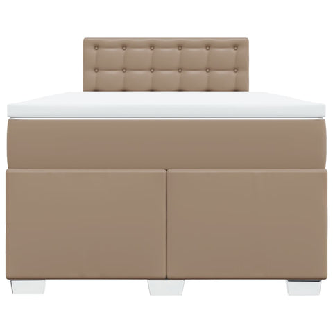 Boxspringbett Matratze Cappuccino-Braun 120x190 cm Kunstleder