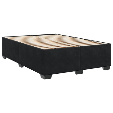 Boxspringbett mit Matratze Schwarz 140x200 cm Samt