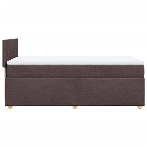 Boxspringbett mit Matratze Dunkelbraun 80x200 cm Stoff