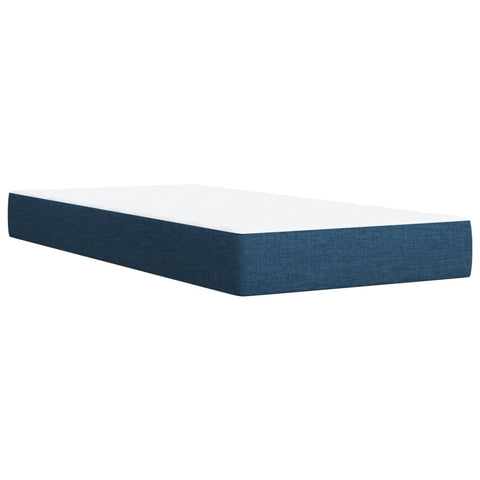 Boxspringbett mit Matratze Blau 100x200 cm Stoff