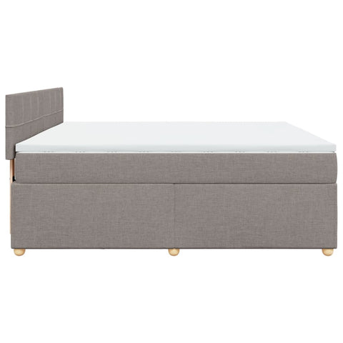 Boxspringbett mit Matratze Taupe 180x200 cm Stoff