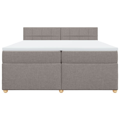 Boxspringbett mit Matratze Taupe 200x200 cm Stoff